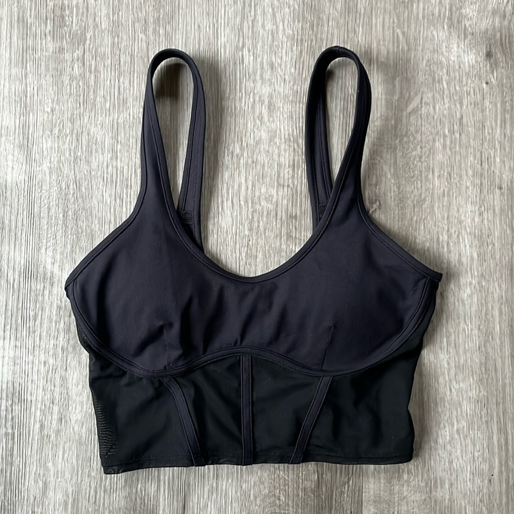 Alo Airbrush Mesh Corset Tank Small